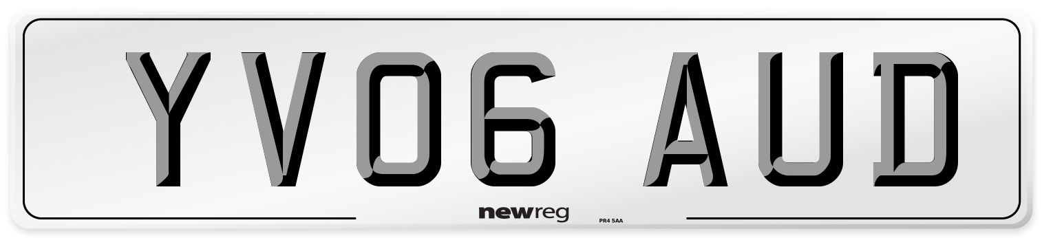 YV06 AUD Number Plate from New Reg